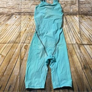 Arena Powerskin ST 2.0 Girls Youth Open Back Tech Suit 12U Aquamarine US 24